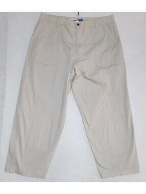 Faded Glory Cargos Khaki Pants Mens 42x 30 Vintage 100% Cotton